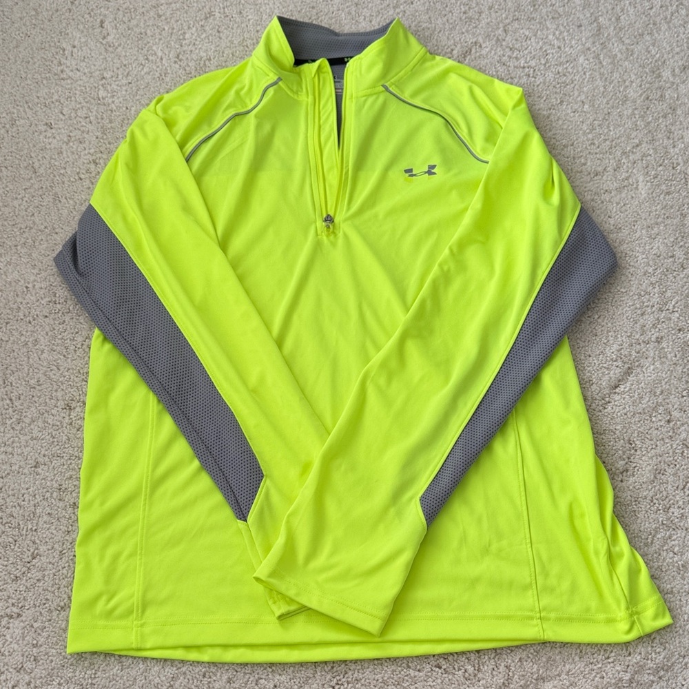 Under Armour Men's Bright Yellow and Gray Performance Jacket